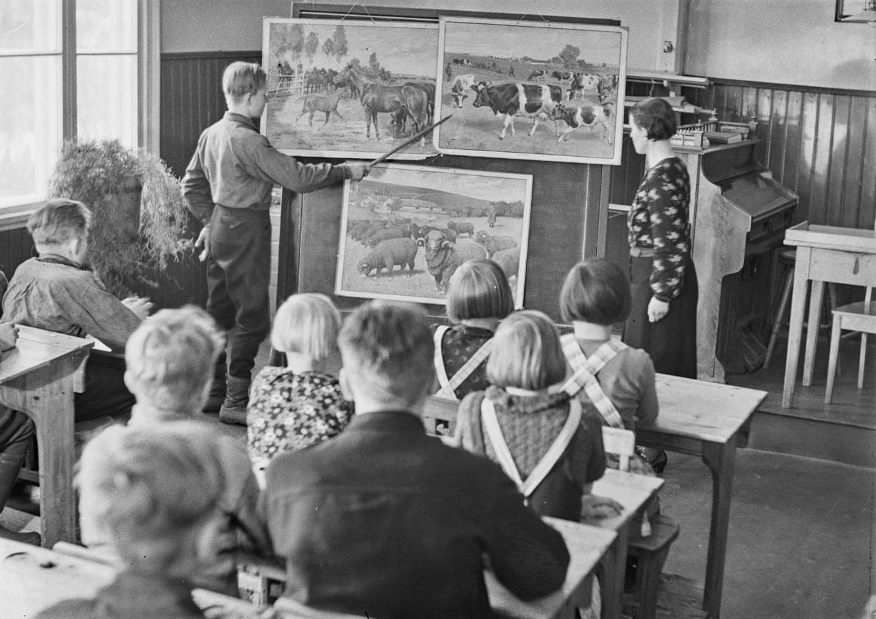 School board about the stone age